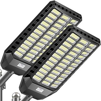 Solar Street Light IP67 Waterproof Parking Lot,Motion Sensor and Remote Control，2 Pack