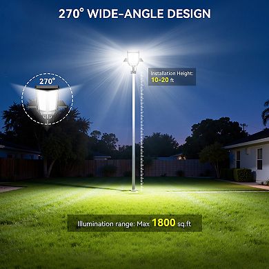 Solar Lights Outdoor Motion Sensor, LED Security Flood Light Dusk to Dawn for Outside,Garage