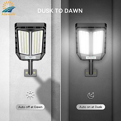 Solar Lights Outdoor Waterproof, LED Solar Street Lights Motion Sensor for Yard, 2 Pack