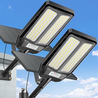 Solar Street Lights Outdoor, Solar Light Outdoor LED Street Light, LED Wide Angle Lamp，2PACK