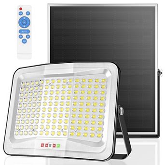 Solar Flood Lights Outdoor Waterproof,with Big Panel,Motion Sensor Security Floodlight 16ft Cable.