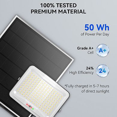 Solar Flood Lights Outdoor Motion Sensor,Split Solar Lights with Big Panel, for Yard,Garage,1pack