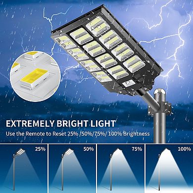 Solar Street Lights Motion Sensor, Commercial LED Street Light Waterproof for Yard, 2 pack