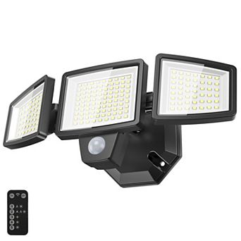 LED Security Lights Motion Sensor Outdoor Lights, 3-Head Motion Detected Flood Light, 1Pack