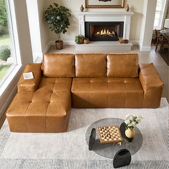 Ovios Sectional Cloud Couch, L Shaped Sofas with Chaise