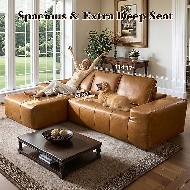 Ovios Sectional Cloud Couch, L Shaped Sofas with Chaise