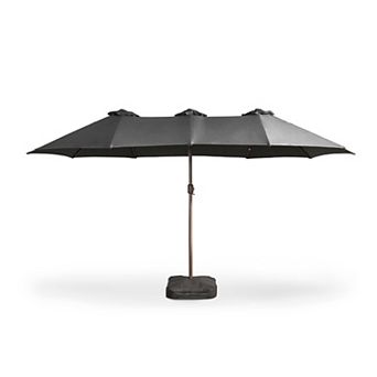 Ovios 14.5 Feet Heavy-duty Outdoor Market Umbrella w/ Sandbags, Patio All-weather Sandbag Umbrella