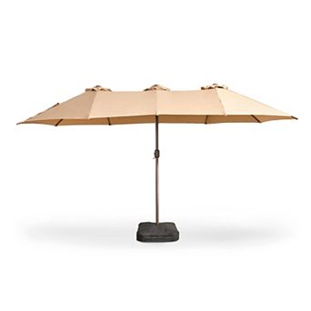 Ovios 14.5 Feet Heavy-duty Outdoor Market Umbrella w/ Sandbags, Patio All-weather Sandbag Umbrella