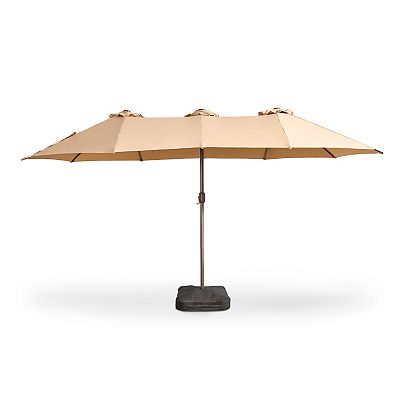 all weather patio umbrella Domi 10FT Umbrella, Outdoor Table with Aluminum Pole, UV Protection Waterproof Market Sun Umbrella with Push Button Tilt and Crank for Garden, Deck, Backyard, Pool (Gray) : Patio Constructed with unmatched quality and has classic cantilever style Seasons Sentry 13 ft. Round