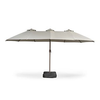 Ovios 14.5 Feet Heavy-duty Outdoor Market Umbrella w/ Sandbags, Patio All-weather Sandbag Umbrella