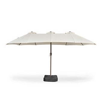Ovios 14.5 Feet Heavy-duty Outdoor Market Umbrella w/ Sandbags, Patio All-weather Sandbag Umbrella