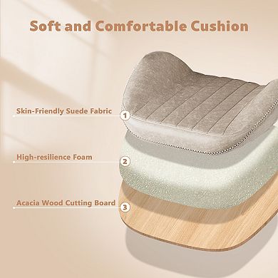 Ovios 37" Modern Ergonomic Desk Chairs w/ Soft Cushion, Office Chair for Executive, Suede Fabric