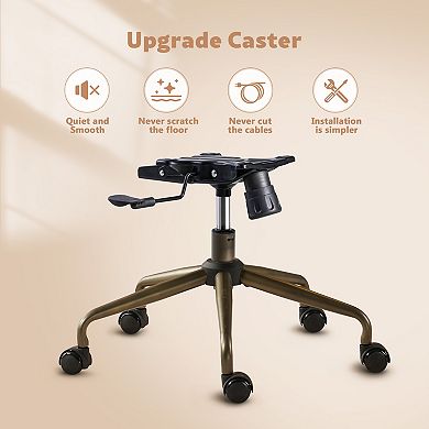 Ovios 37" Modern Ergonomic Desk Chairs w/ Soft Cushion, Office Chair for Executive, Suede Fabric