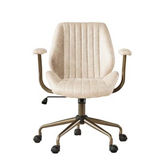 Ovios 37" Modern Ergonomic Desk Chairs w/ Soft Cushion, Office Chair for Executive, Suede Fabric