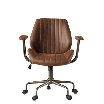 Ovios 37" Modern Ergonomic Desk Chairs w/ Soft Cushion, Office Chair for Executive, Suede Fabric