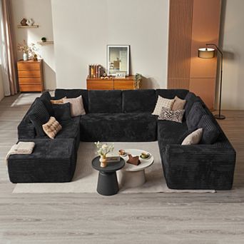 Ovios Modular Sectional Sofa Couch, Deep Seat Modern Minimalist Couches for Living Room