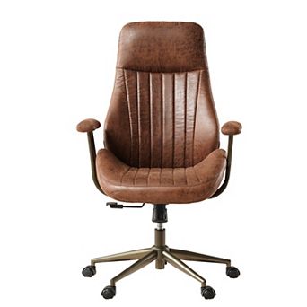 Ovios 47" High Back Desk Chair for Executive or Home Office, Computer Office Chair w/ Suede Fabric
