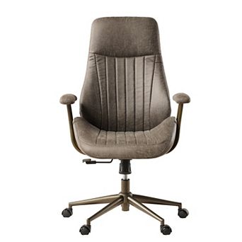 Ovios 47" High Back Desk Chair for Executive or Home Office, Computer Office Chair w/ Suede Fabric