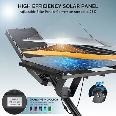 Solar Lights Outdoor Motion Sensor, LED Security Flood Light Dusk to Dawn for Outside,Garage, 2 pack