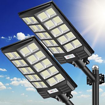 Solar Street Light , Street Light Outdoor High Lumens,Solar Lights Outdoor , 2 Pack