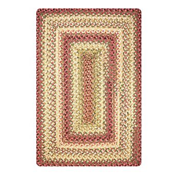 Homespice Barcelona Multicolor Braided Reversible Rug Washable Indoor/Outdoor Red/Gold Rug