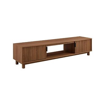 Modern Fluted-Door Low TV Console