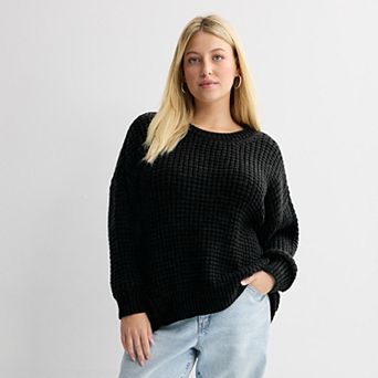 Juniors' Plus Size SO® Textured Pullover Sweater