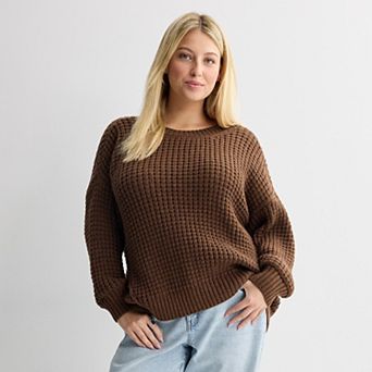 Juniors' Plus Size SO® Textured Pullover Sweater