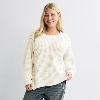 Juniors' Plus Size SO® Textured Pullover Sweater