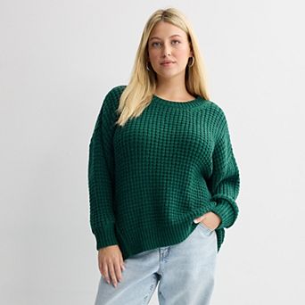 Juniors' Plus Size SO® Textured Pullover Sweater