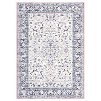 Vintage Floral Print Area Rug Washable Rugs Large Throw Carpet for Living Room