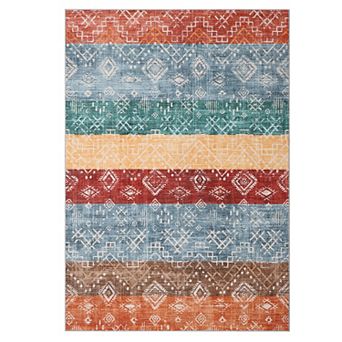 Washable Area Rug Living Room Rug Geometric Rug Area Rugs for Bedroom Aesthetic Under Bed