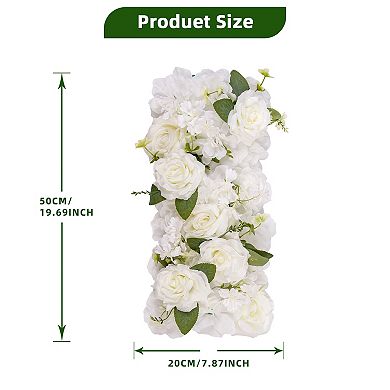 6Pcs Artificial Flower Garland,Realistic Flower Vines for Wedding Arch Decor,Faux Silk Floral Runner