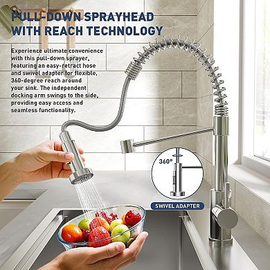 33" x 22" Drop-In Kitchen Sink, Single Bowl Topmount w/Faucet, Cutting Board, Dish/Drying Rack