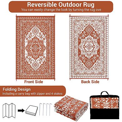 Vintage Woven Rugs Outdoor Plastic Straw Rug