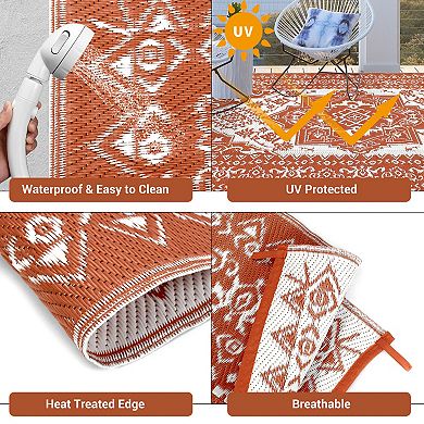 Vintage Woven Rugs Outdoor Plastic Straw Rug