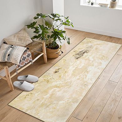 Non-Slip Rubberback Runner Modern Abstract Geometric Print Carpet Traditional Area Rug