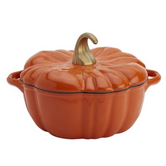 Mingle & Co. 4-qt Pumpkin Enameled Cast Iron Dutch Oven
