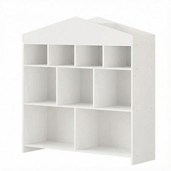 Toy Storage Organizer Kids Bookshelf Bookcase Toddlers Playhouse Cabinet Shelf