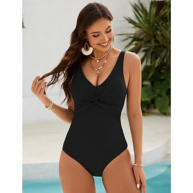 Women Tummy Control One Piece Swimsuit Push Up Bathing Suit Full Coverage Slimming Swimwear