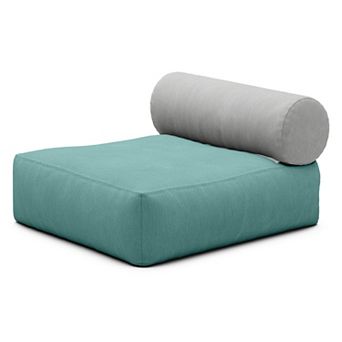 Jaxx Tybee Large Outdoor Lounge w/ Bolster and Ottoman