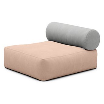 Jaxx Tybee Large Outdoor Lounge w/ Bolster and Ottoman