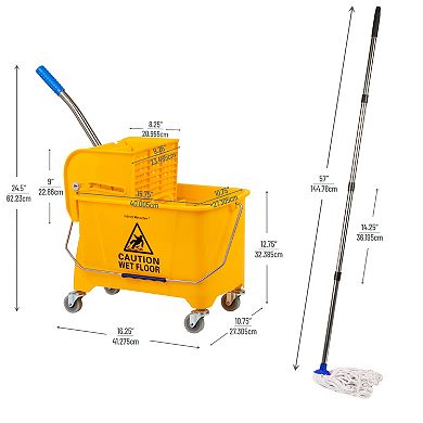 Mind Reader Mop & Bucket Set with Wringer