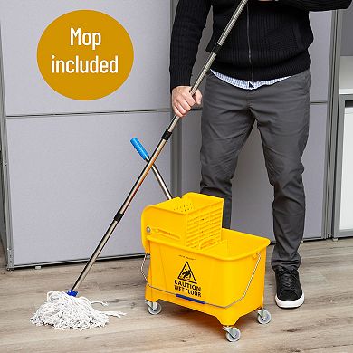 Mind Reader Mop & Bucket Set with Wringer