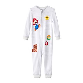 Baby Boy Nintendo Mario Zip-Up Bodysuit
