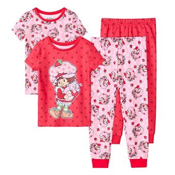 Toddler Girls Strawberry Shortcake 4 pc Pajama Top & Pajama Bottoms Set