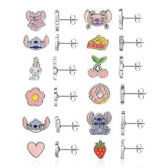 Disney Lilo and Stitch Stud Earring Set, 12 Pairs