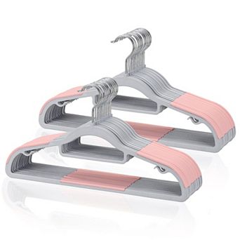 30 pc Space-Saving Non-Slip Slim Hangers 360° Swivel Hook for Shirts Pants Suits