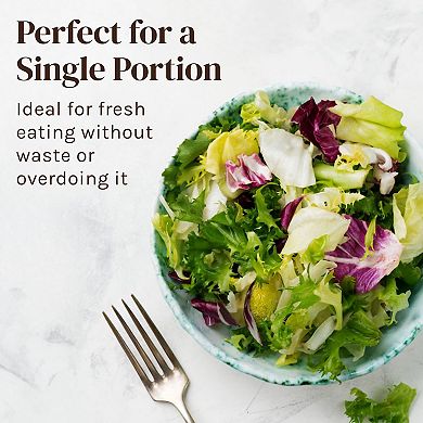 Mini Salad Spinner & Dryer with Measuring Cup, Colander, Fruit & Veg Washer, Single Serve