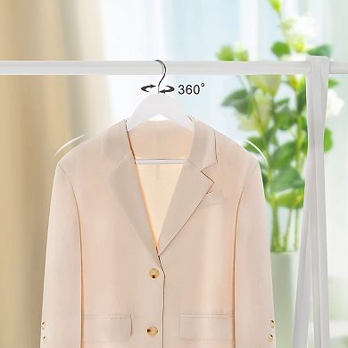 30pcs Wooden Coat Hangers Non Slip Pants Bar Swivel Hook Shoulder Notches